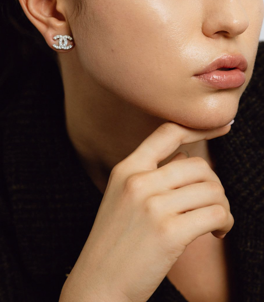 The Classic Crystal Stud Earrings - Gold | The Everyday Icon