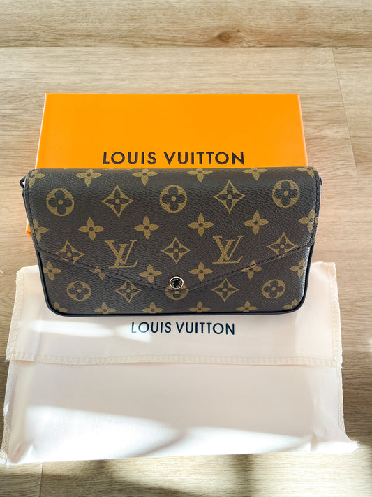 Classic 3-in-1 Chain Wallet | Monogram Pattern Crossbody Set