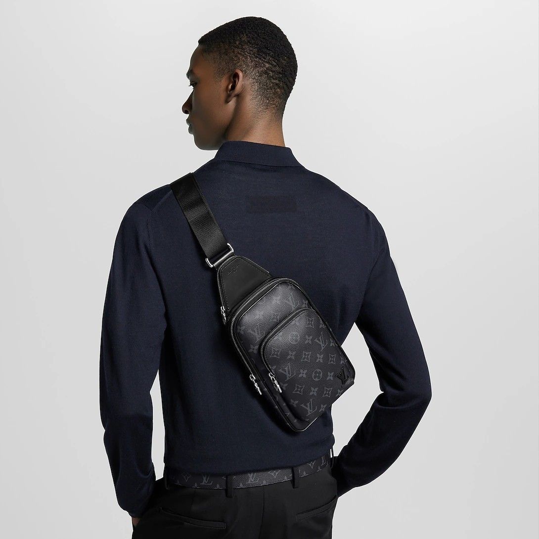 Men with luxury bag in all black 