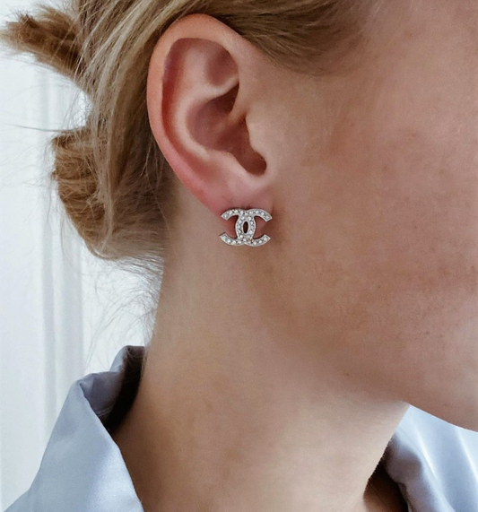 The Classic Crystal Stud Earrings - Gold | The Everyday Icon