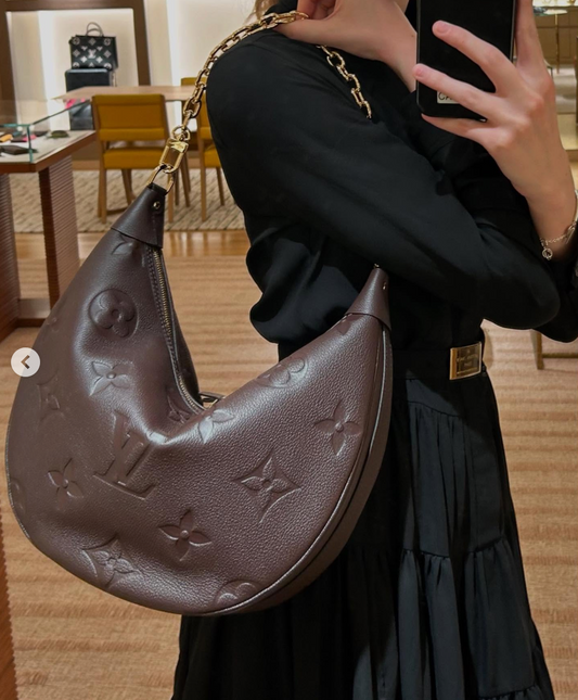 The Loop Hobo - Chocolate Empreinte | The Ultimate Slouchy Shoulder Bag