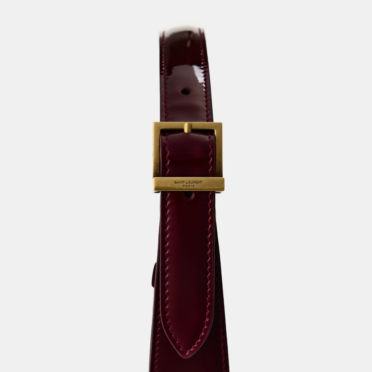 The Patent Hobo Bag - Burgundy / Wine