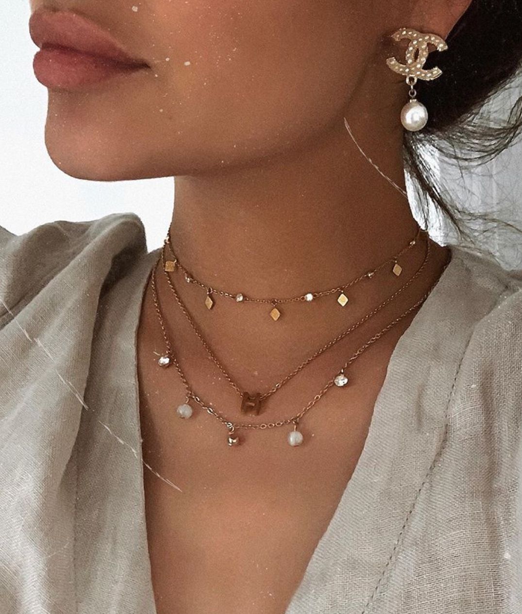 The Classic Pearl Drop Earrings - Gold & Crystal | The Parisian Detail