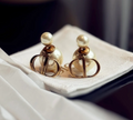 Antique Gold Pearl Studs