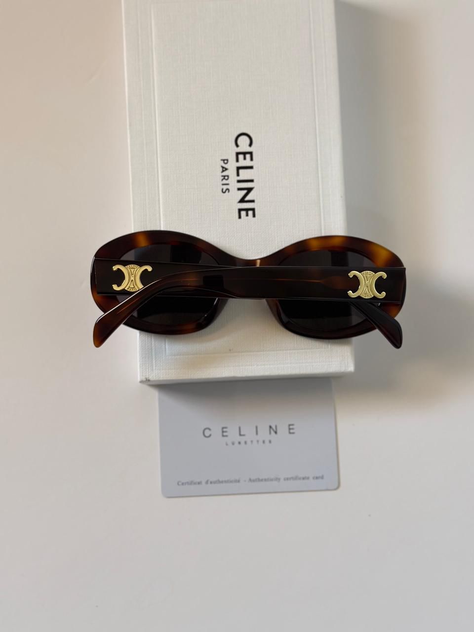 Vintage Arc Oval Sunglasses (Brown)