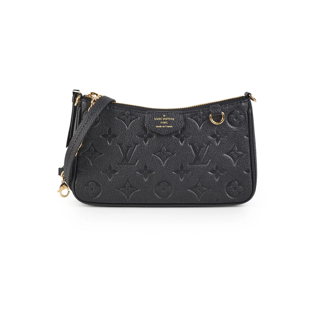 Black Embossed Easy Pouch