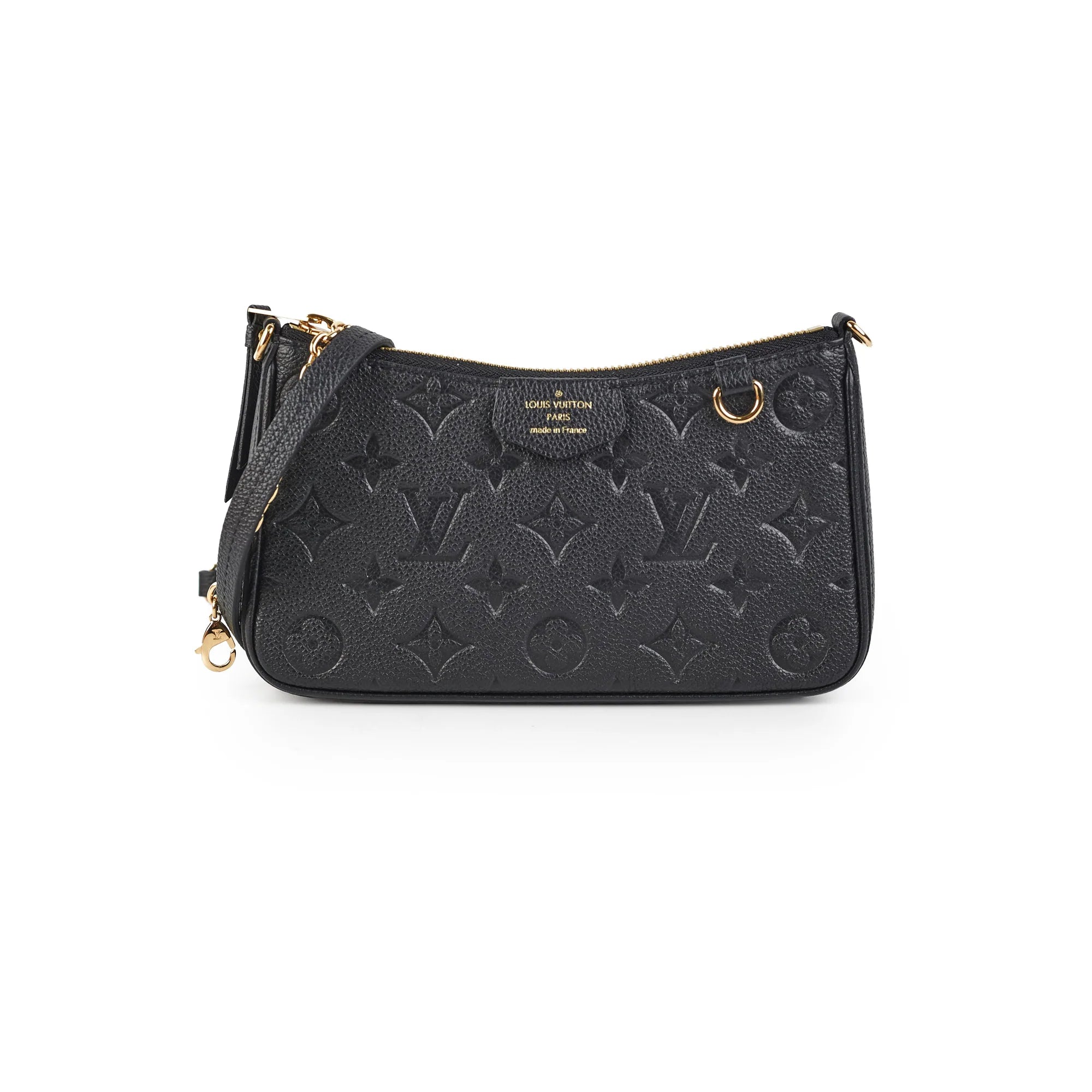 Black Embossed Easy Pouch