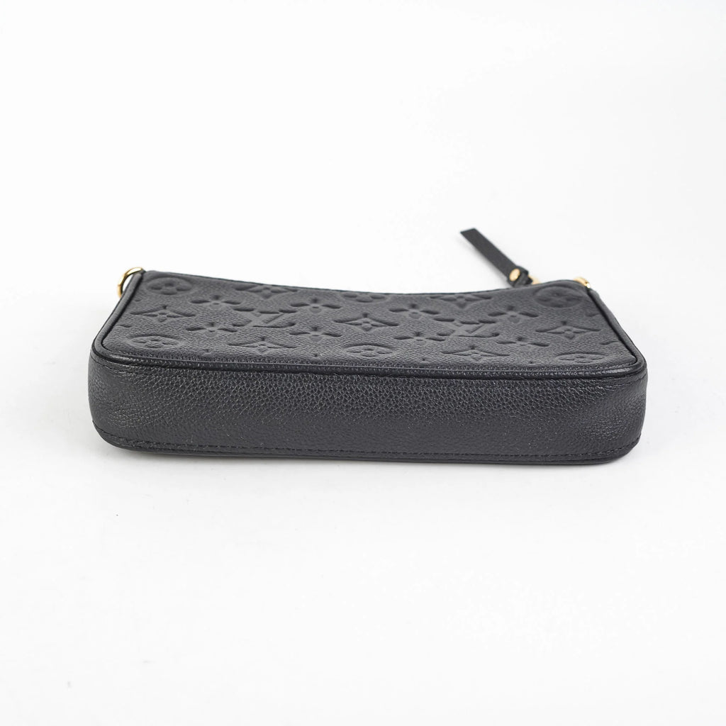 Black Embossed Easy Pouch