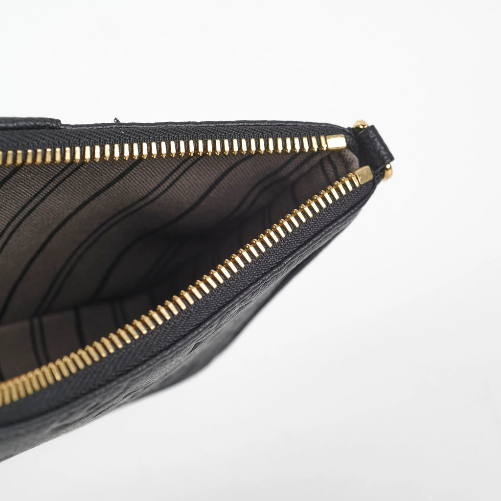 Black Embossed Easy Pouch
