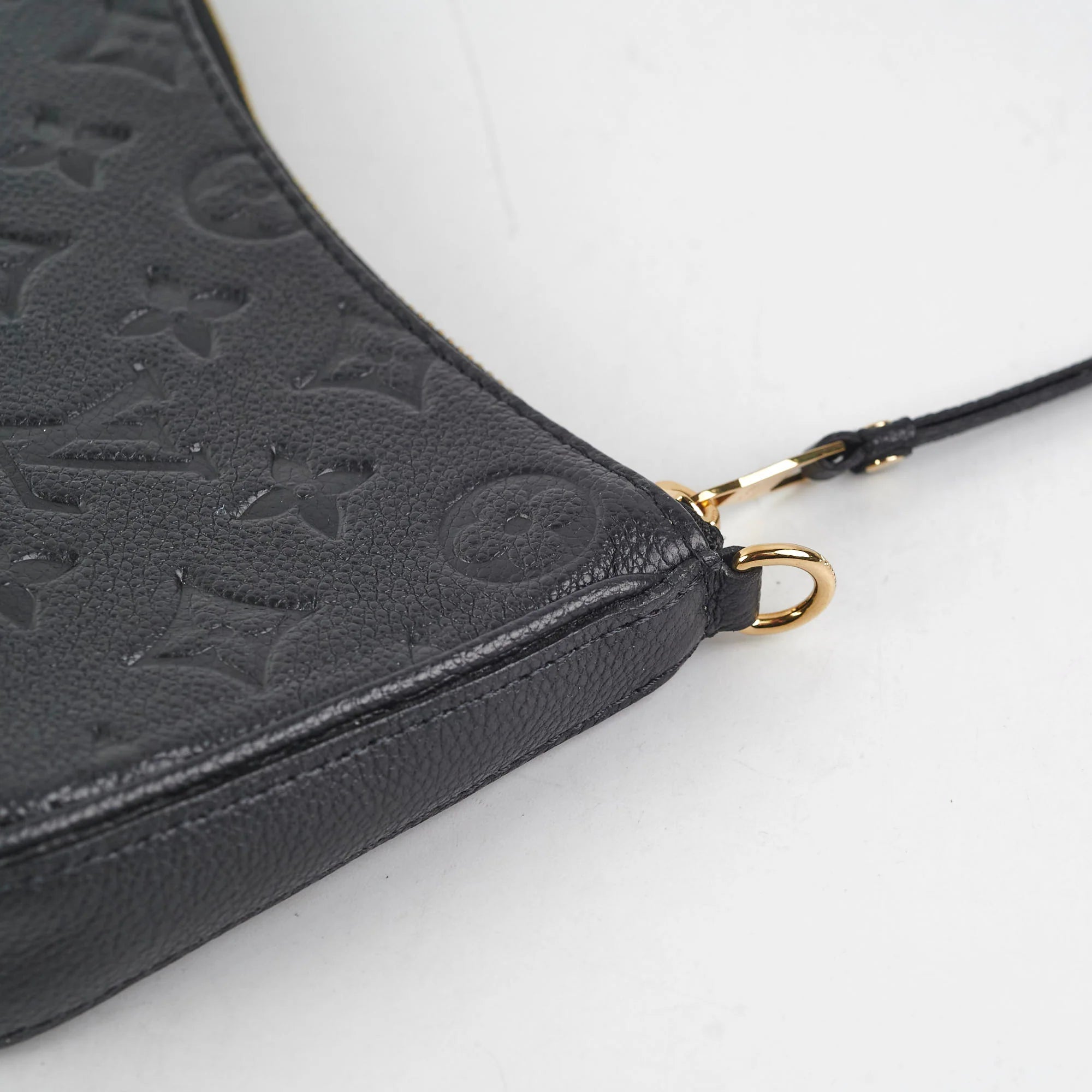 Black Embossed Easy Pouch