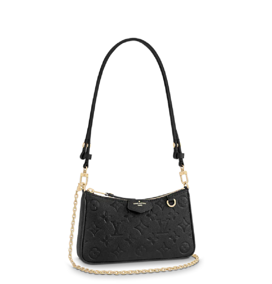 Black Embossed Easy Pouch