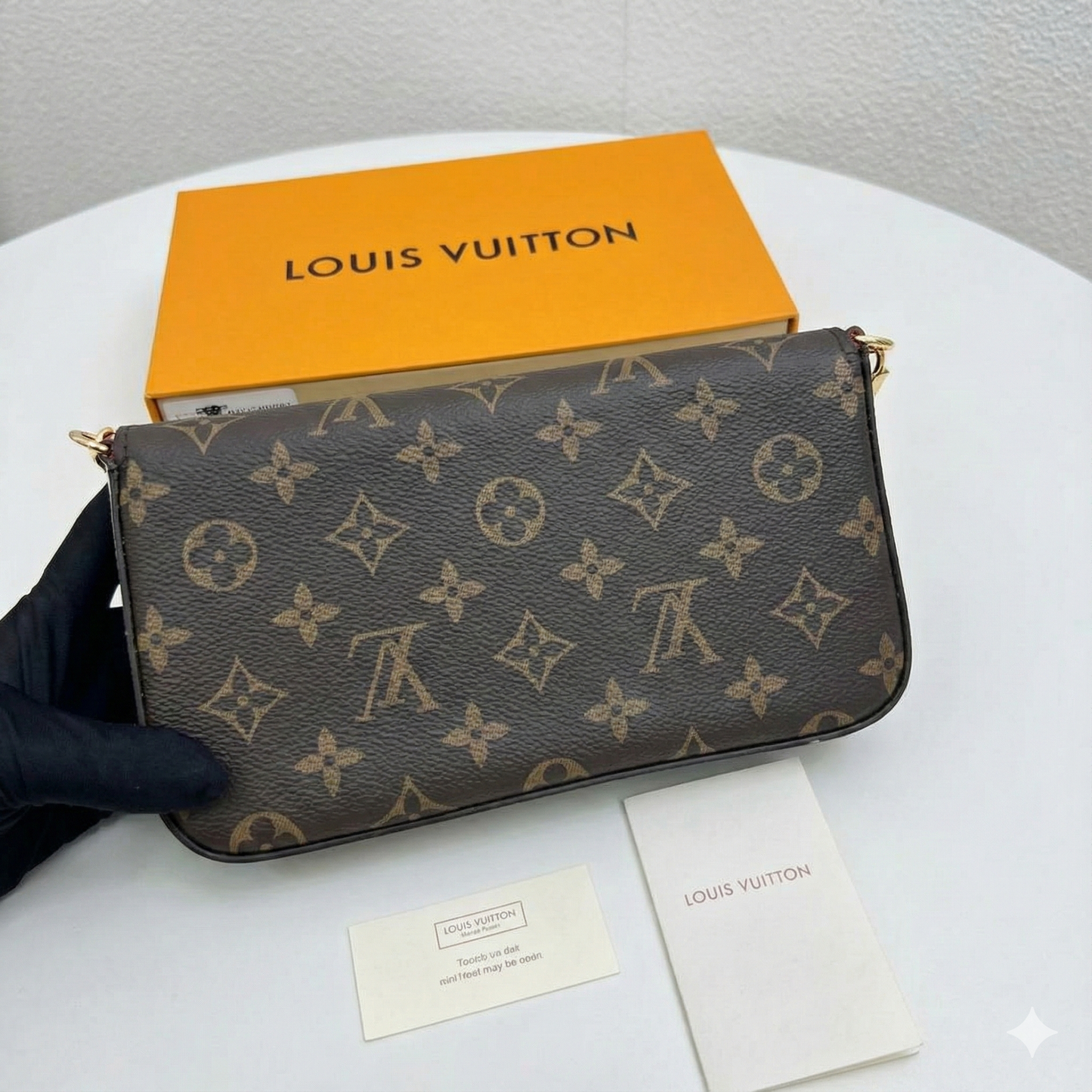 Classic 3-in-1 Chain Wallet | Monogram Pattern Crossbody Set