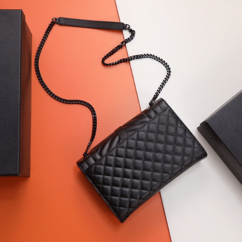 The Envelope Medium Bag - All Black / So Black | The Monogram Essential