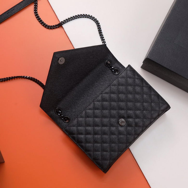 The Envelope Medium Bag - All Black / So Black | The Monogram Essential