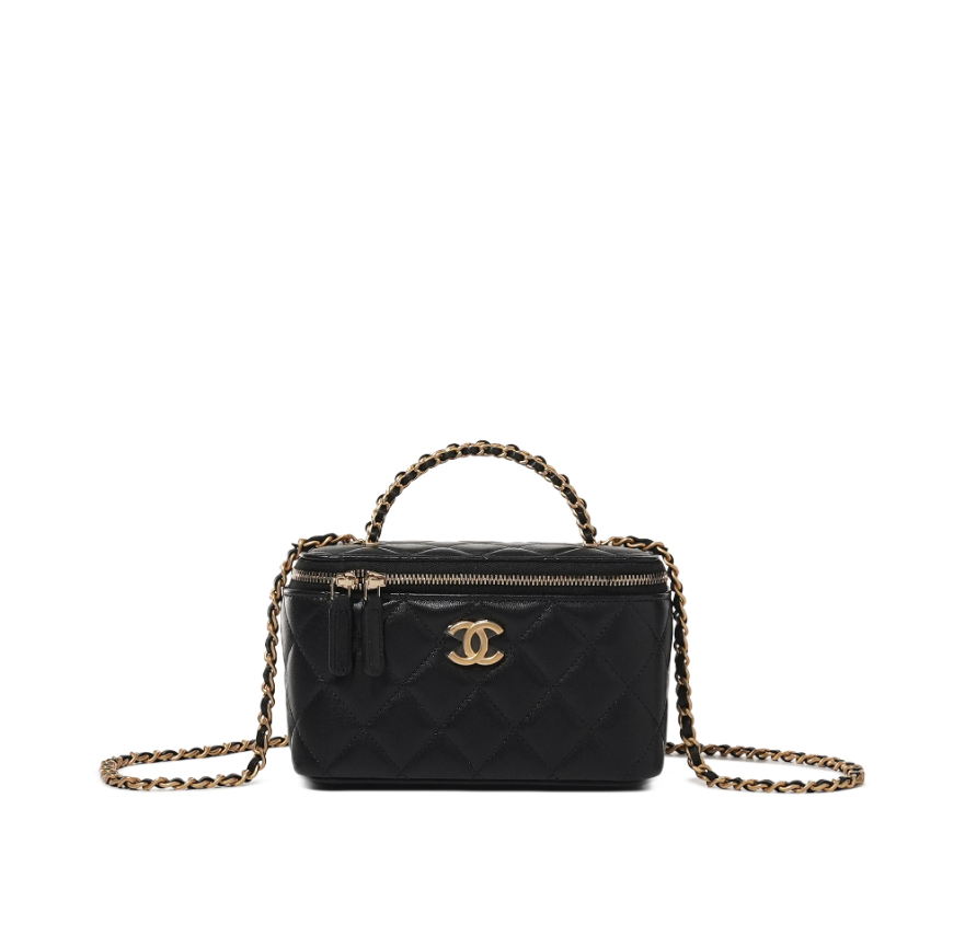 Quilted Top Handle Vanity Case