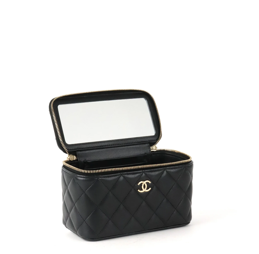 Quilted Top Handle Vanity Case